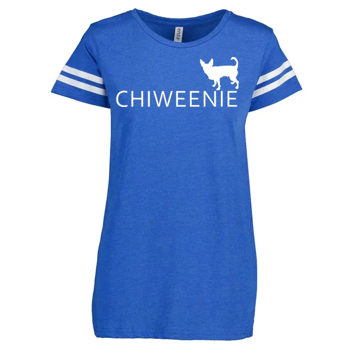 Chiweenie Dog Funny Logo Enza Ladies Jersey Football T-Shirt