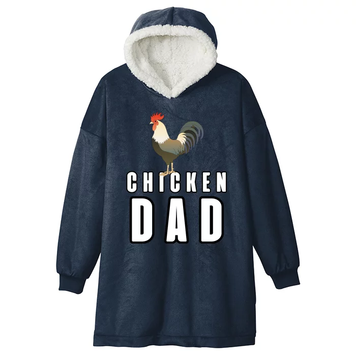 Chicken Dad Farmer Hooded Wearable Blanket