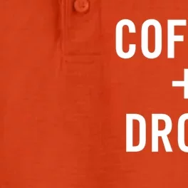 Coffee + Drone For Drone Pilot Gift Dry Zone Grid Performance Polo