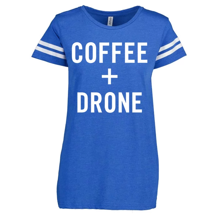 Coffee + Drone For Drone Pilot Gift Enza Ladies Jersey Football T-Shirt