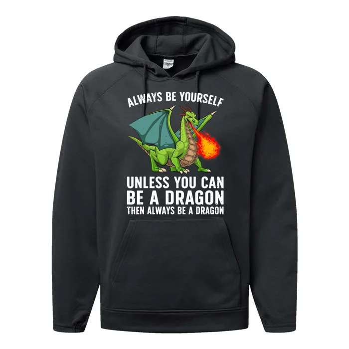 Cool Dragon For Boy Mythical Dragon Lovers Performance Fleece Hoodie