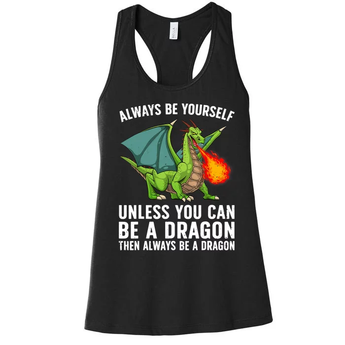 Cool Dragon For Boy Mythical Dragon Lovers Women's Racerback Tank