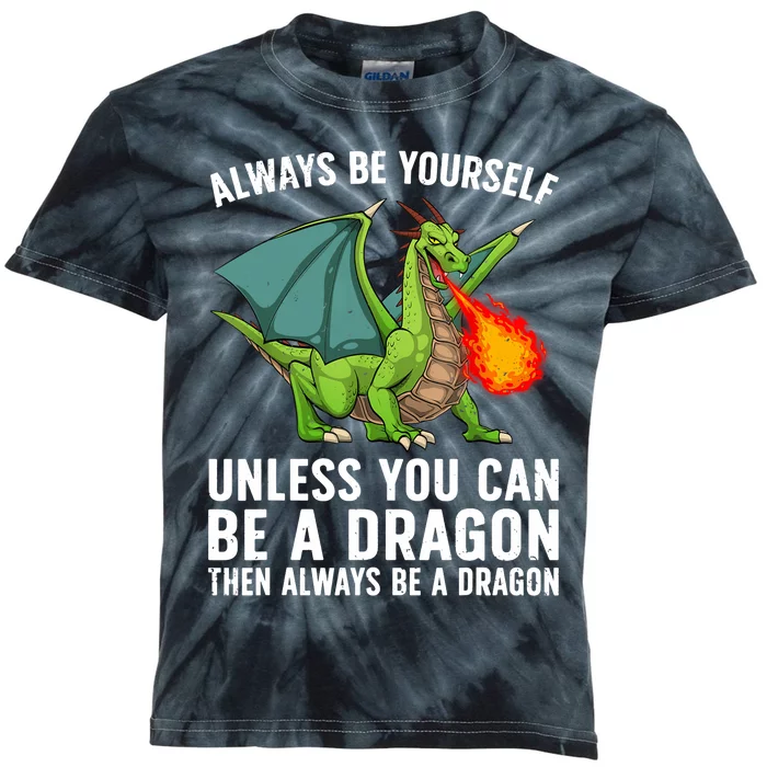 Cool Dragon For Boy Mythical Dragon Lovers Kids Tie-Dye T-Shirt