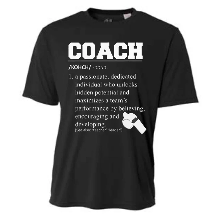 Coach Definition Funny Coach Cooling Performance Crew T-Shirt