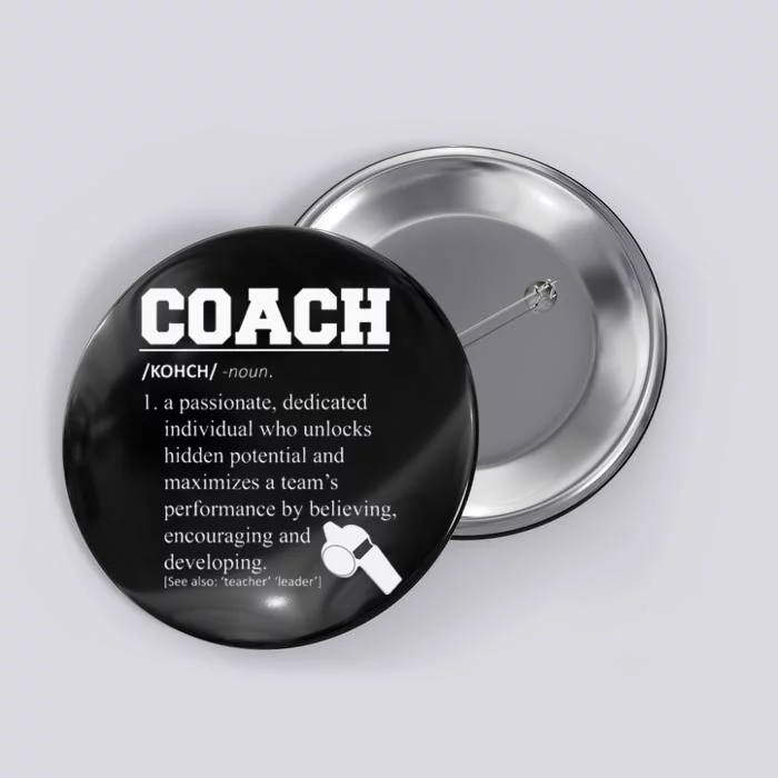 Coach Definition Funny Coach Button