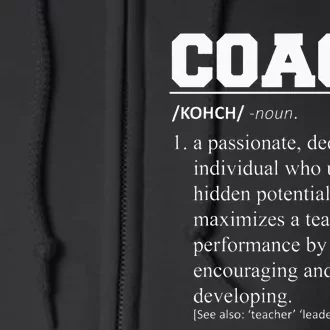 Coach Definition Funny Coach Full Zip Hoodie