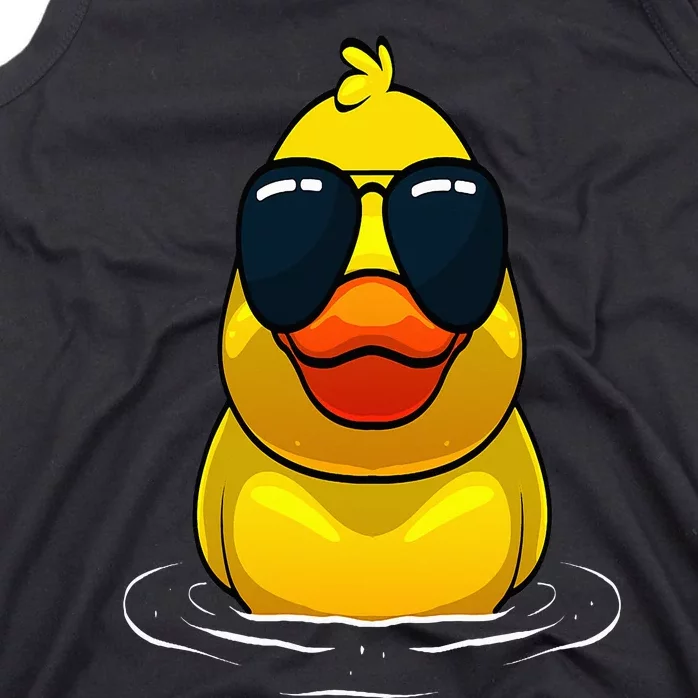 Cool Duck For  Rubber Duck Lovers Sunglasses Tank Top