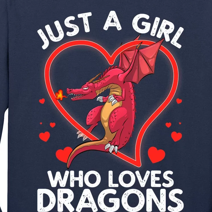 Cool Dragon For Wo Girl Dragons Mythical Dragon Lovers Tall Long Sleeve T-Shirt