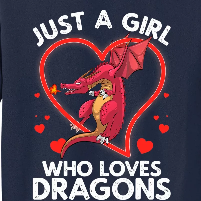 Cool Dragon For Wo Girl Dragons Mythical Dragon Lovers Tall Sweatshirt