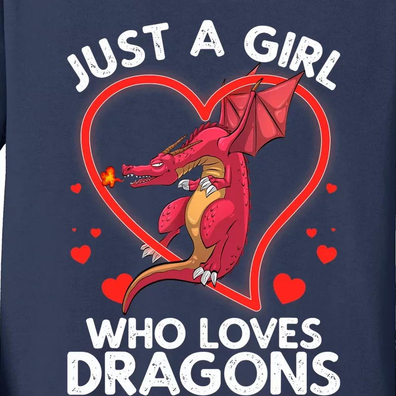 Cool Dragon For Wo Girl Dragons Mythical Dragon Lovers Kids Long Sleeve Shirt