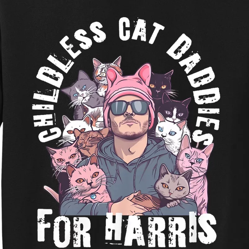 Cat Daddies For Harris Vote Hat Feminist Cat Dad Sweatshirt