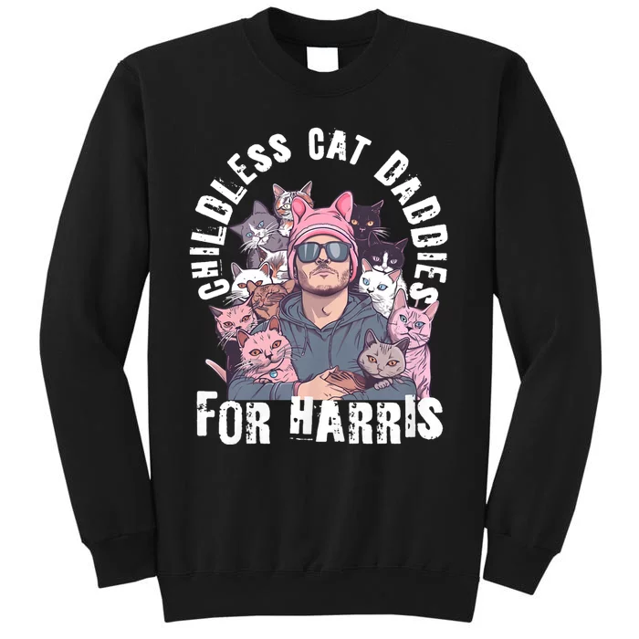 Cat Daddies For Harris Vote Hat Feminist Cat Dad Sweatshirt