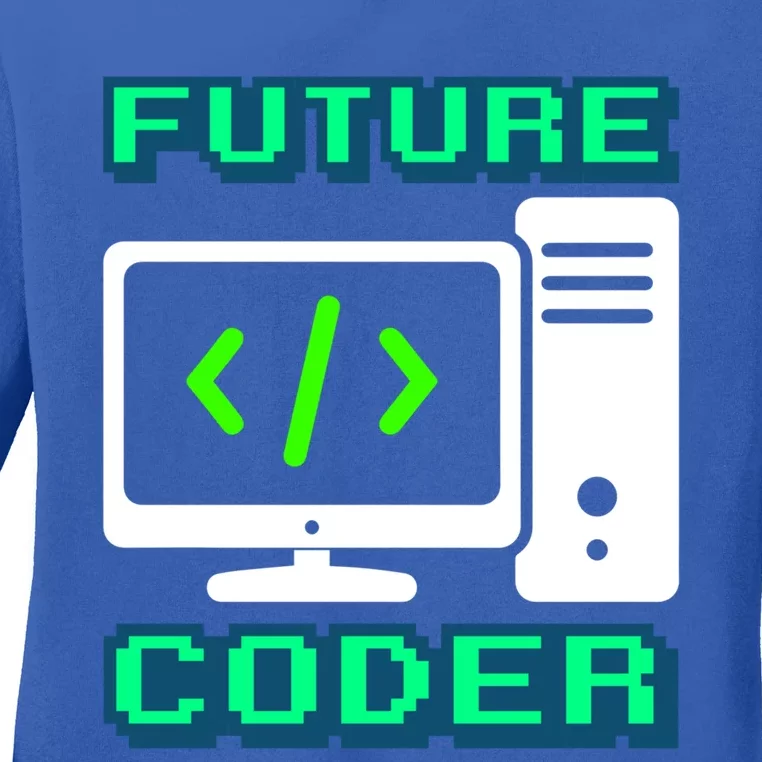 Coder Design Funny Programmer Computer Science Gift Ladies Long Sleeve Shirt