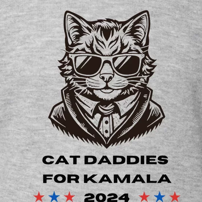 Cat Daddies For Kamala Funny Cat Dad Vote Election 2024 Toddler Sweatshirt