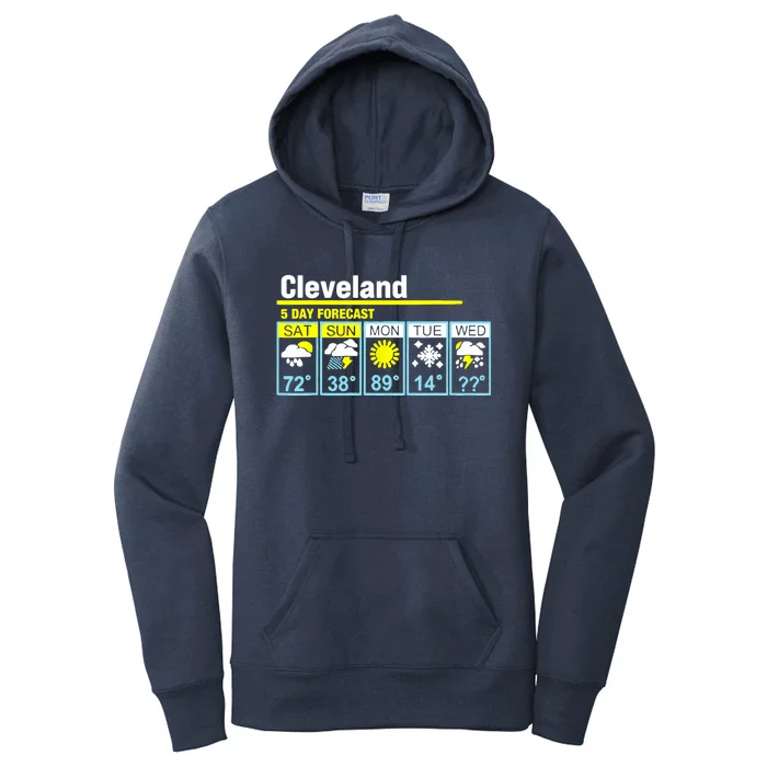 Cleveland-5 Day Forecast Funny Women's Pullover Hoodie