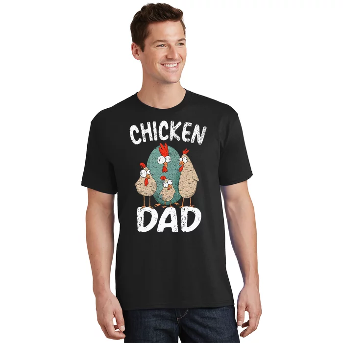 Chicken Dad Funny Fathers Day Men Kids T-Shirt