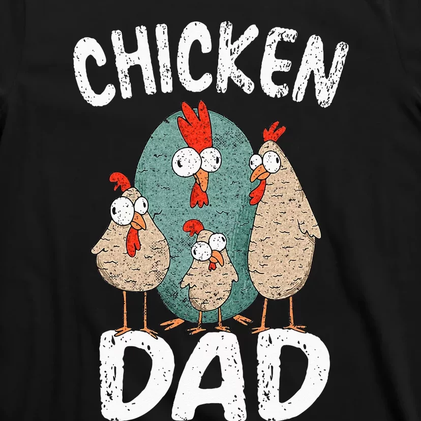 Chicken Dad Funny Fathers Day Men Kids T-Shirt