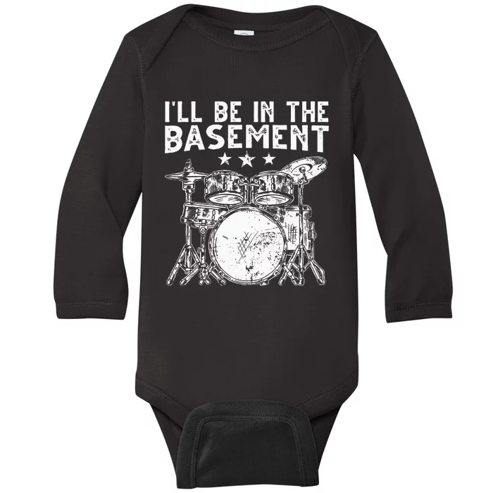 Cool Drumming For Drum Set Drumming Drummer Baby Long Sleeve Bodysuit