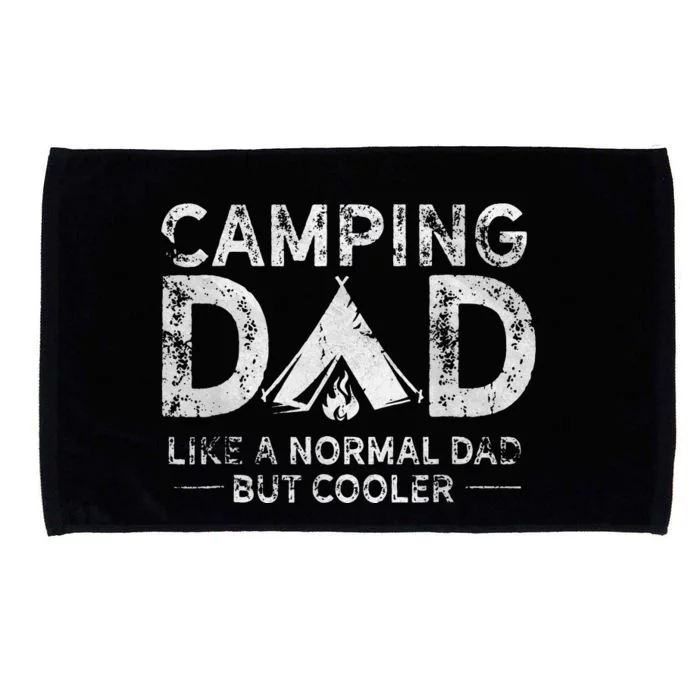 Camping Dad Funny Camper Fathers Day Camping Dad Microfiber Hand Towel