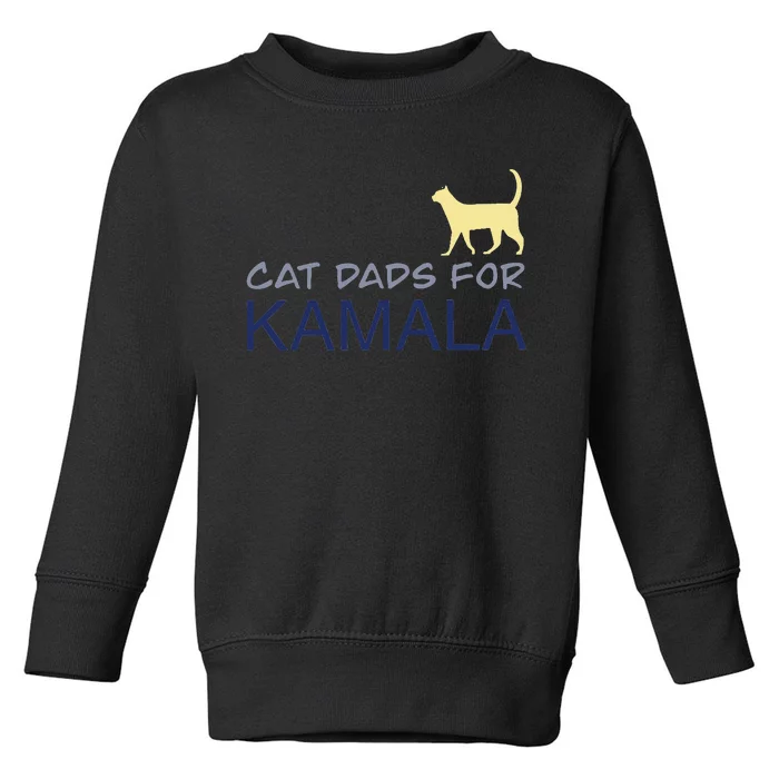 Cat Dads For Kamala Harris For President 2024 Gift Toddler Sweatshirt