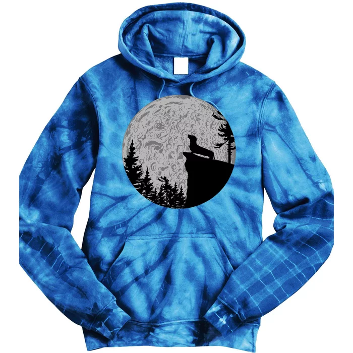 Cool Dachshund Full Moon Dog Lover Meaningful Gift Tie Dye Hoodie