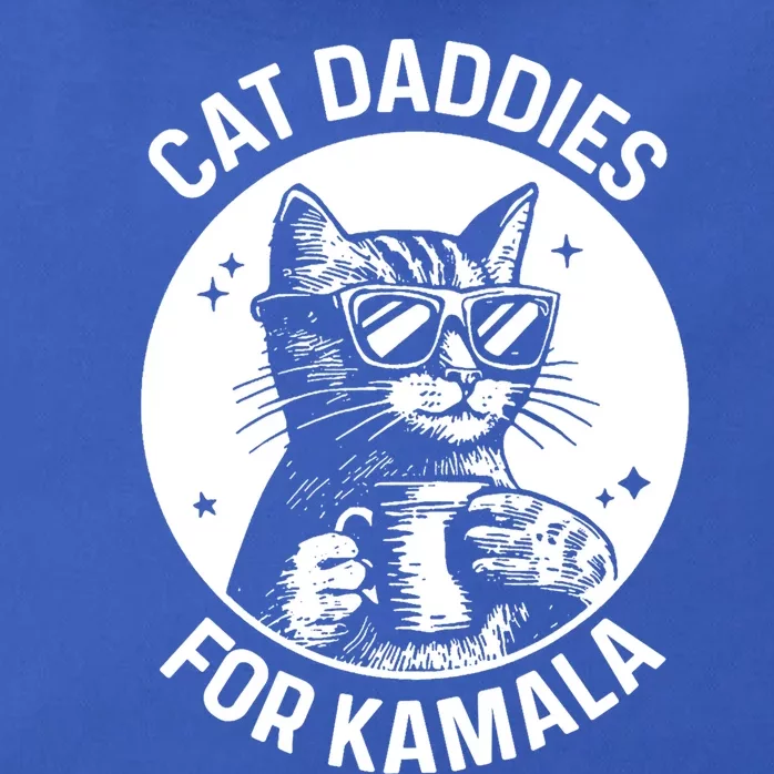 Cat Daddies For Kamala Harris Funny Cat Dad Vote Election Zip Tote Bag