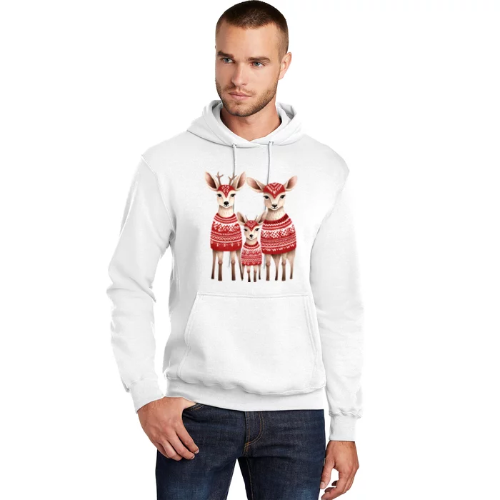 Christmas Deer Family Matching Outfit Hoodie