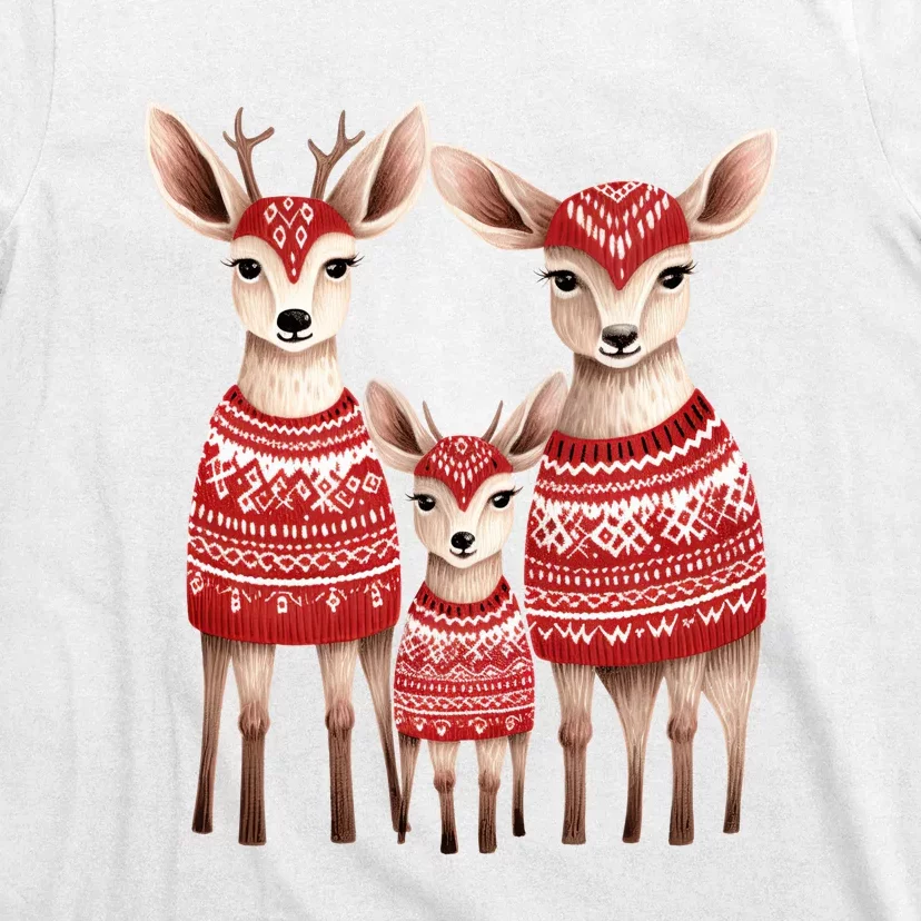 Christmas Deer Family Matching Outfit T-Shirt