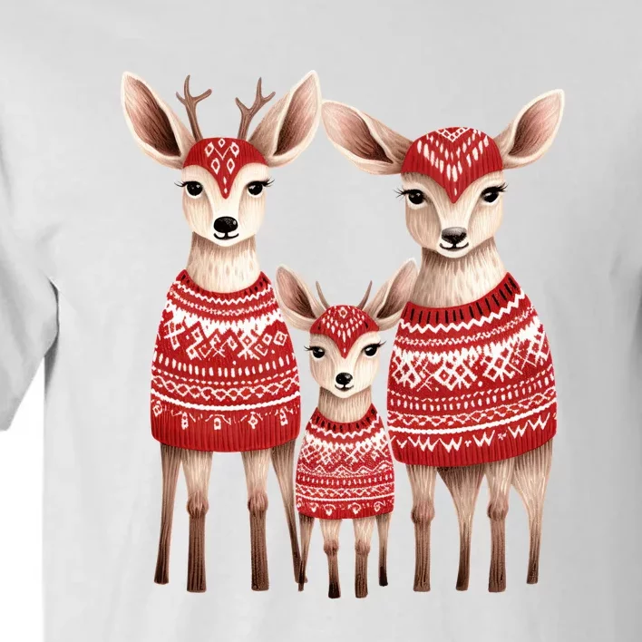 Christmas Deer Family Matching Outfit Tall T-Shirt