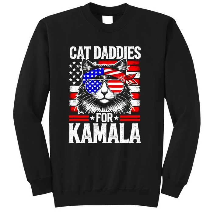 Cat Daddies For Kamala Vintage Usa Patriotic Madam President Sweatshirt