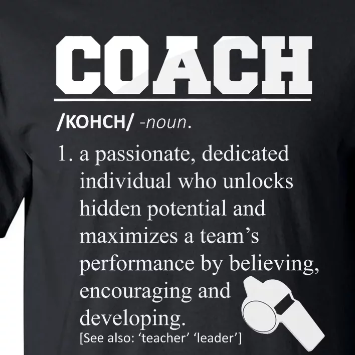 Coach Definition Funny Coach Tall T-Shirt