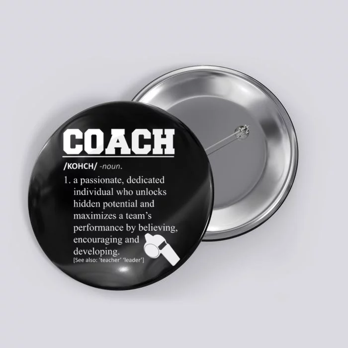 Coach Definition Funny Coach Button