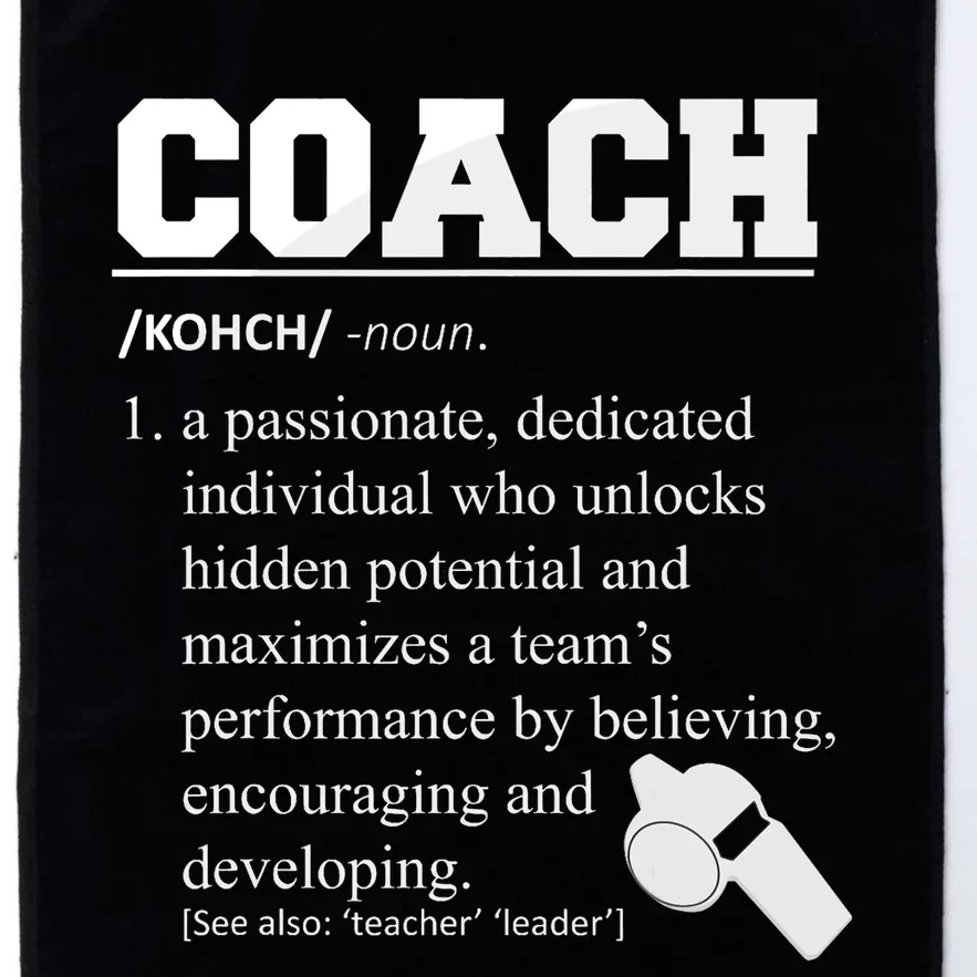 Coach Definition Funny Coach Platinum Collection Golf Towel