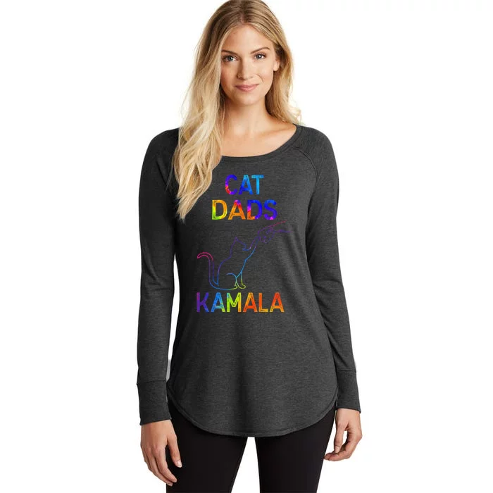 Cat Dads For Kamala Tiedye Harris Madam President 47 Gift Women's Perfect Tri Tunic Long Sleeve Shirt