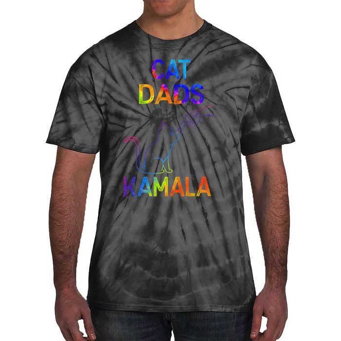 Cat Dads For Kamala Tiedye Harris Madam President 47 Gift Tie-Dye T-Shirt