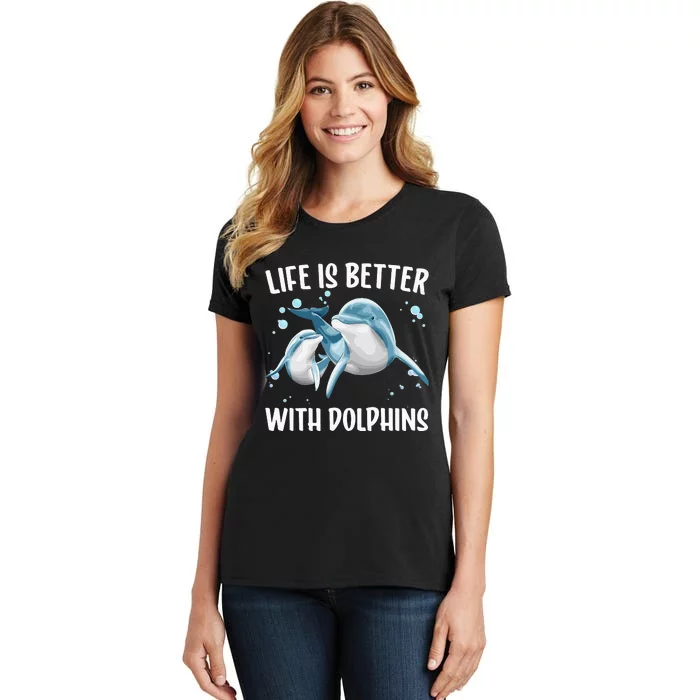 Cute Dolphin For Men Women Kids Aquatic Animal Dolphin Lover Women's T-Shirt