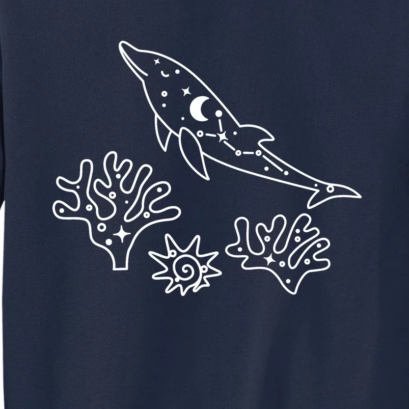 Cute Dolphin Funny Dolphin Lover Dolphin Art Tall Sweatshirt