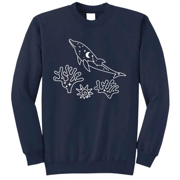 Cute Dolphin Funny Dolphin Lover Dolphin Art Tall Sweatshirt