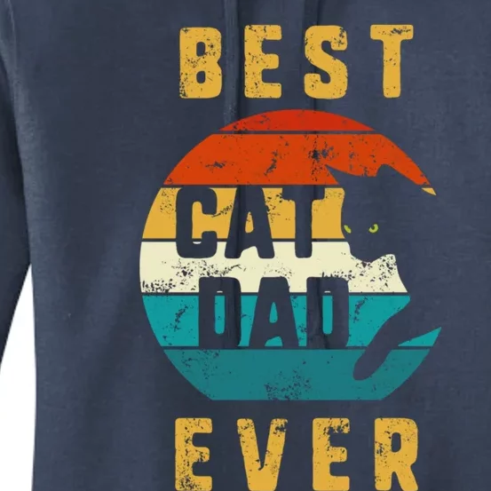 Cat Dad Father Cats Funny For Son Nephew Best Cat Dad Ever Gift Women's Pullover Hoodie