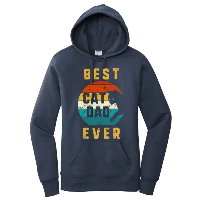 Cat Dad Father Cats Funny For Son Nephew Best Cat Dad Ever Gift Women's Pullover Hoodie