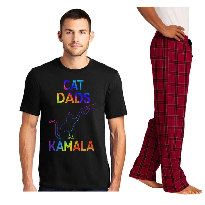 Cat Dads For Kamala Tie Dye Harris Madam President 47 Pajama Set