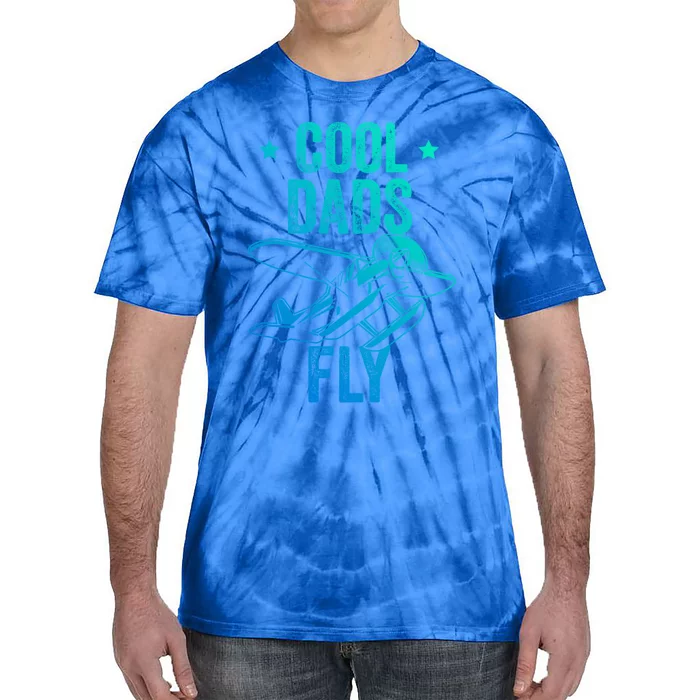 Cool Dads Fly Seaplane Gift Pilot Airplane Gift Tie-Dye T-Shirt