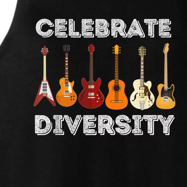 Celebrate Diversity - Funny Guitar Lover & Guitarist Gift Ladies Tri-Blend Wicking Tank