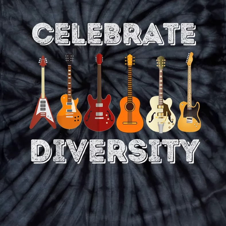 Celebrate Diversity - Funny Guitar Lover & Guitarist Gift Tie-Dye T-Shirt