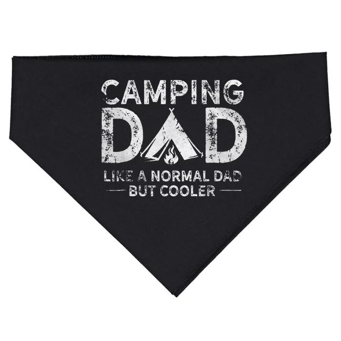 Camping Dad Funny Camper Fathers Day Camping Dad USA-Made Doggie Bandana