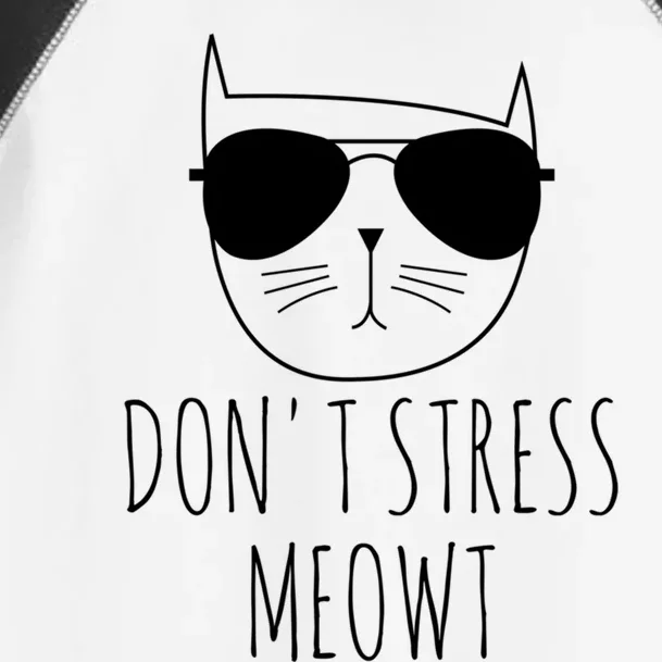 Cat Design Funny Pun Don't Stress Meowt Funny Saying Humour Meaningful Gift Toddler Fine Jersey T-Shirt