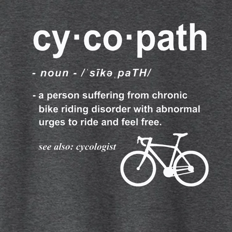 Cycopath Definition Funny Cyclist Gift Cycling Addict Women's Crop Top Tee