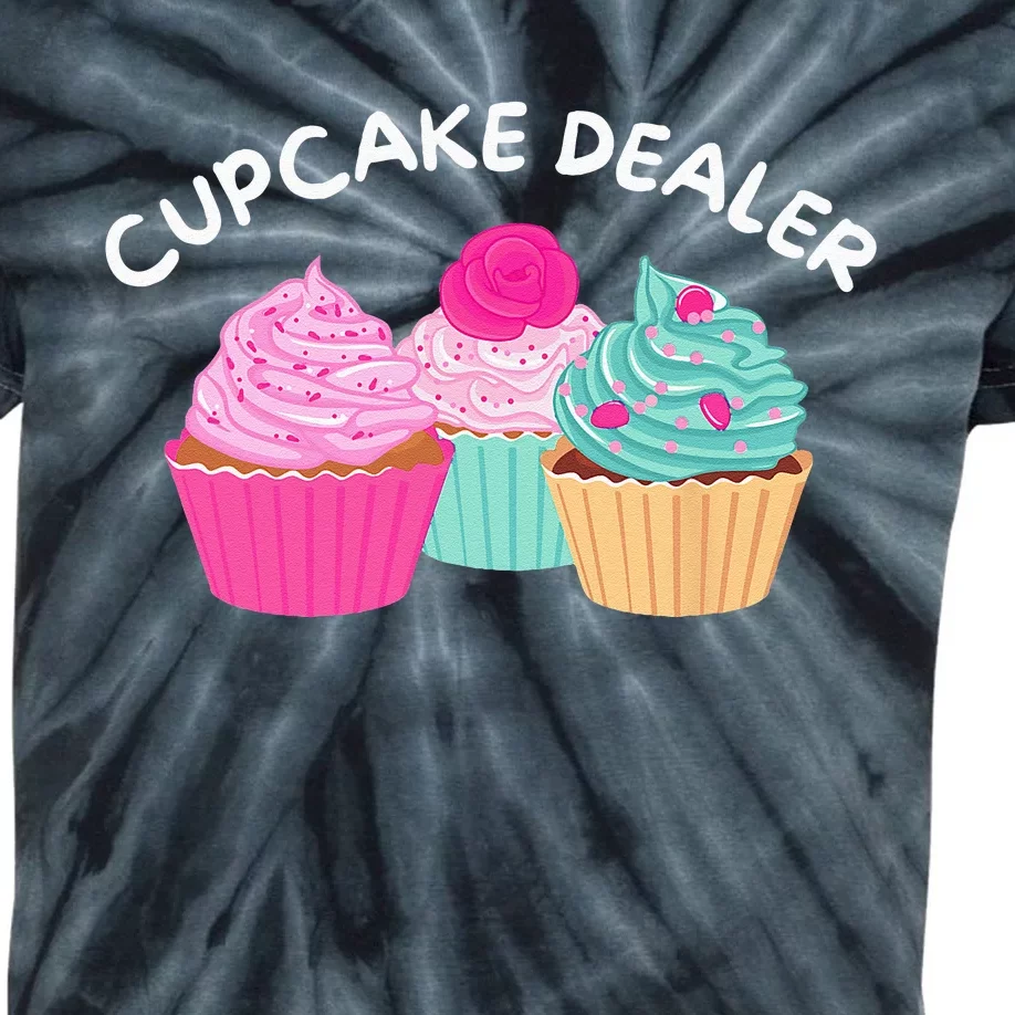 Cupcake Dealer Funny Cupcake Baker Pastry Baking Gift Kids Tie-Dye T-Shirt