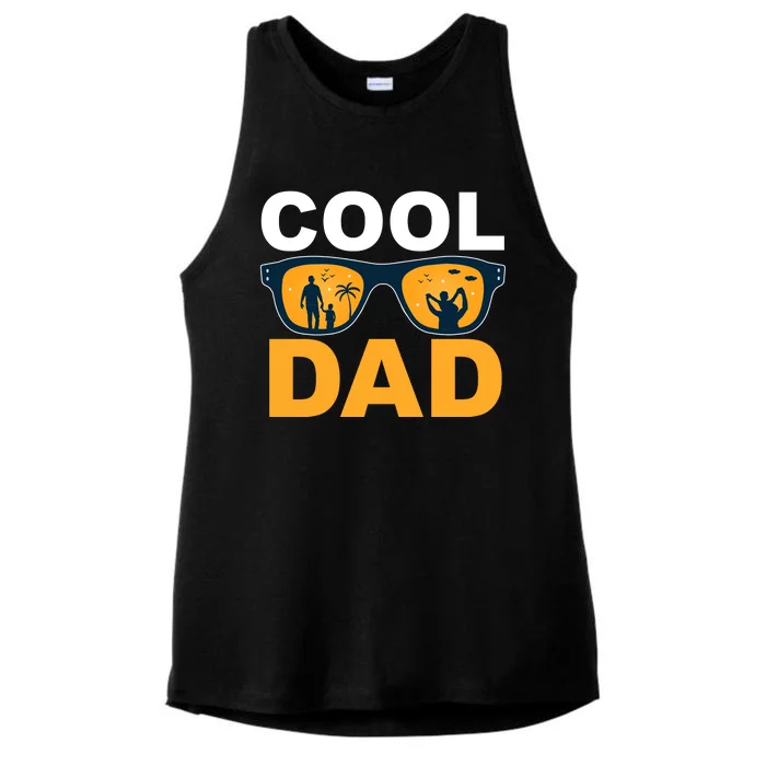 Cool Dad Fathers Day Special Gift Ladies Tri-Blend Wicking Tank