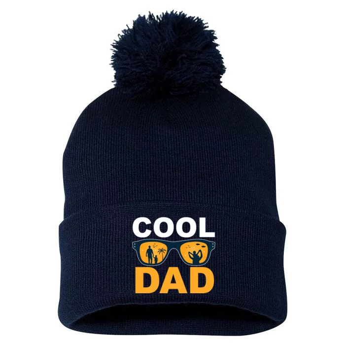 Cool Dad Fathers Day Special Gift Pom Pom 12in Knit Beanie